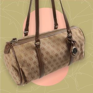 Dooney & Bourke tan mini duffle bag